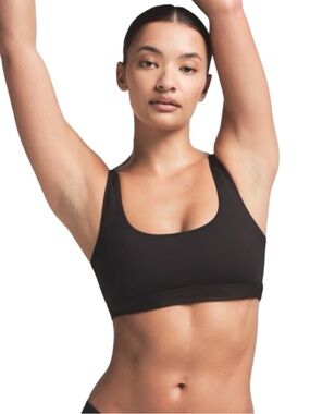 NWT SKIMS Recycled Swim Tank Onyx Black Bikini Top (ONLY) Size Medium